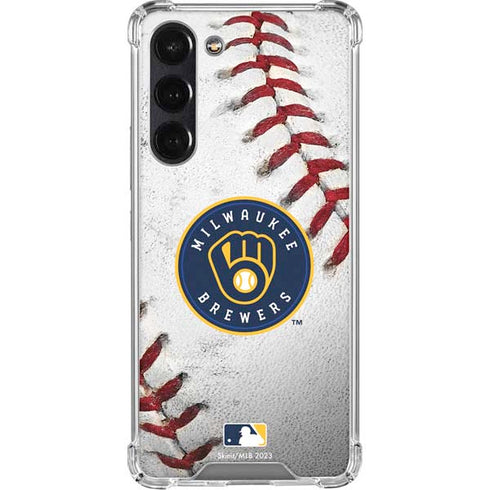 MLB Milwaukee Brewers Game Ball Galaxy S24 FE Clear Case