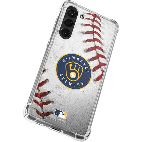 MLB Milwaukee Brewers Game Ball Galaxy S24 FE Clear Case