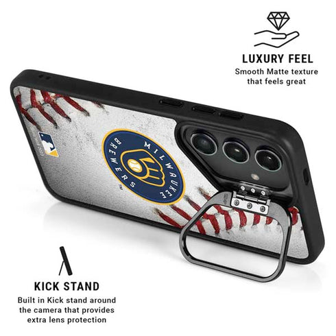 MLB Milwaukee Brewers Game Ball Galaxy S24 FE Kickstand Case