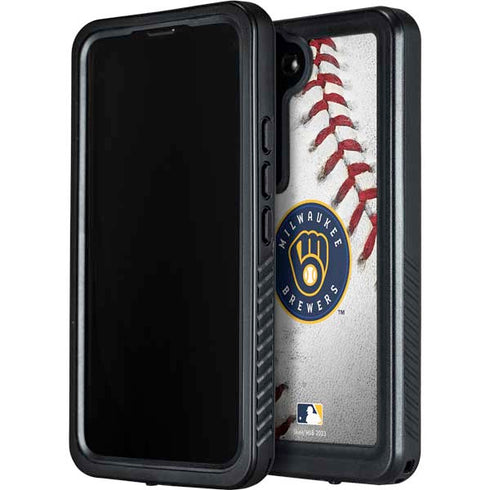 MLB Milwaukee Brewers Game Ball Galaxy S24 Plus Waterproof Case