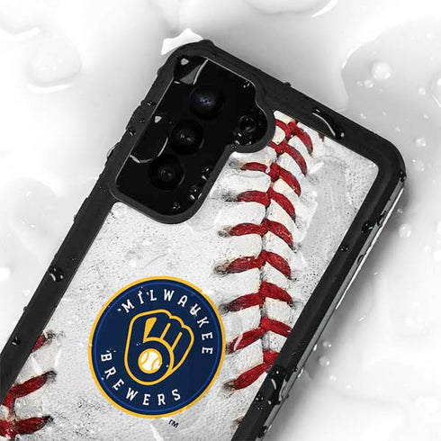 MLB Milwaukee Brewers Game Ball Galaxy S24 Plus Waterproof Case