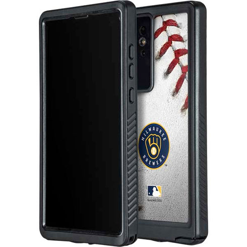 MLB Milwaukee Brewers Game Ball Galaxy S24 Ultra Waterproof Case
