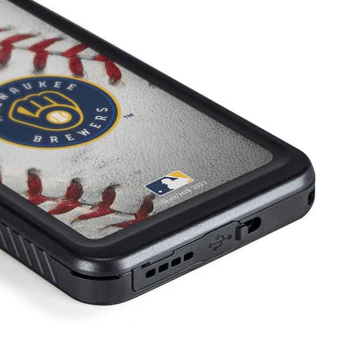 MLB Milwaukee Brewers Game Ball Galaxy S24 Waterproof Case