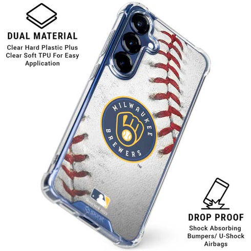 MLB Milwaukee Brewers Game Ball Galaxy S25 Clear Case