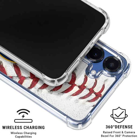 MLB Milwaukee Brewers Game Ball Galaxy S25 Plus Clear Case