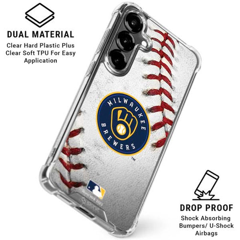MLB Milwaukee Brewers Game Ball Galaxy S26 Clear Case