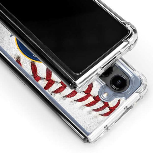 MLB Milwaukee Brewers Game Ball Galaxy Z Fold5 5G Clear Case