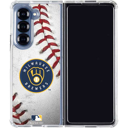 MLB Milwaukee Brewers Game Ball Galaxy Z Fold6 Clear Case