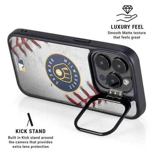 MLB Milwaukee Brewers Game Ball iPhone 13 Pro Kickstand Case