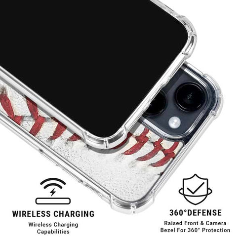 MLB Milwaukee Brewers Game Ball iPhone 15 Clear Case
