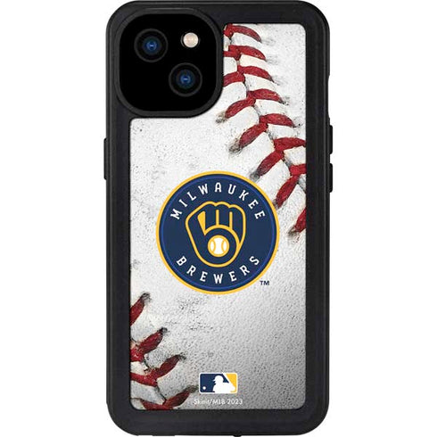 MLB Milwaukee Brewers Game Ball iPhone 15 Plus Waterproof Case