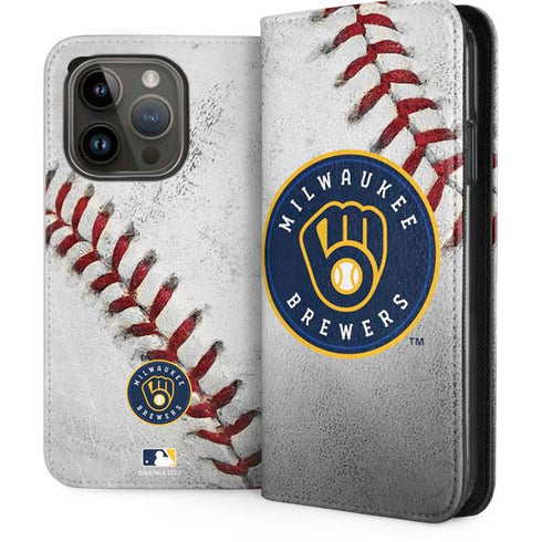 MLB Milwaukee Brewers Game Ball iPhone 15 Pro Folio Case