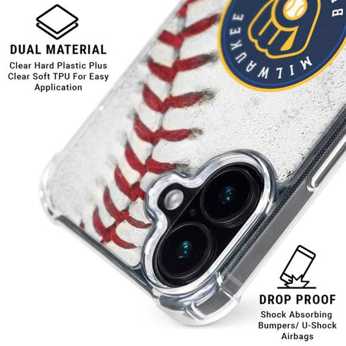 MLB Milwaukee Brewers Game Ball iPhone 16 MagSafe Case
