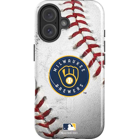 MLB Milwaukee Brewers Game Ball iPhone 16 Magsafe Impact Case