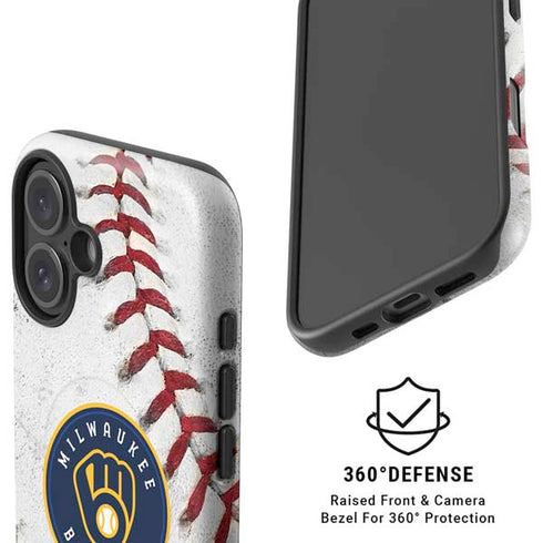 MLB Milwaukee Brewers Game Ball iPhone 16 Magsafe Impact Case