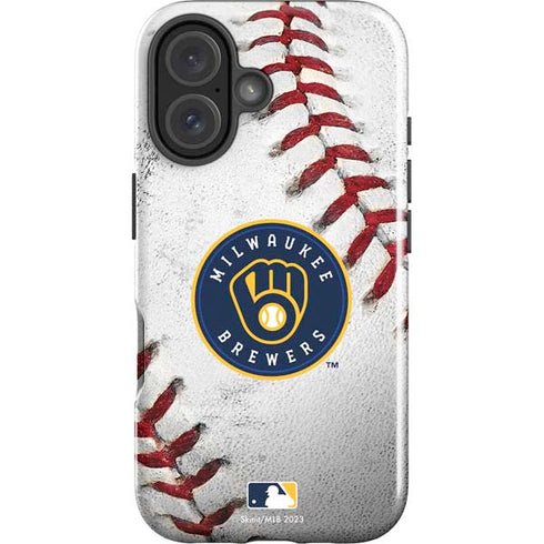 MLB Milwaukee Brewers Game Ball iPhone 16 Plus Impact Case