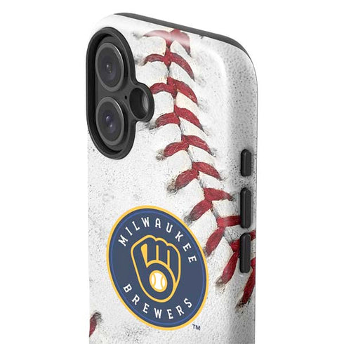 MLB Milwaukee Brewers Game Ball iPhone 16 Plus Impact Case