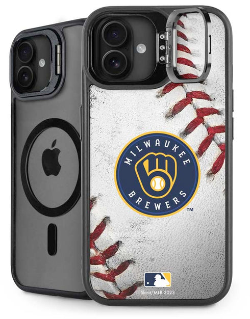 MLB Milwaukee Brewers Game Ball iPhone 16 Plus Kickstand Case