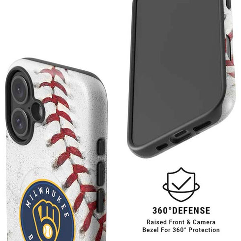 MLB Milwaukee Brewers Game Ball iPhone 16 Plus Magsafe Impact Case