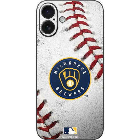 MLB Milwaukee Brewers Game Ball iPhone 16 Plus Skin