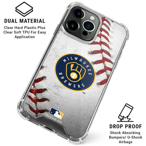 MLB Milwaukee Brewers Game Ball iPhone 16 Pro Clear Case