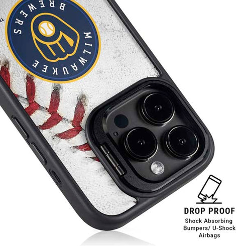MLB Milwaukee Brewers Game Ball iPhone 16 Pro Kickstand Case