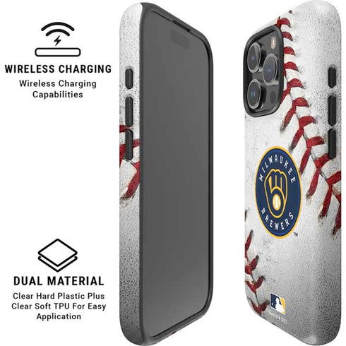 MLB Milwaukee Brewers Game Ball iPhone 16 Pro Magsafe Impact Case