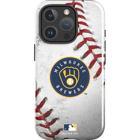 MLB Milwaukee Brewers Game Ball iPhone 16 Pro Max Impact Case
