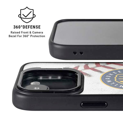 MLB Milwaukee Brewers Game Ball iPhone 16e Kickstand Case