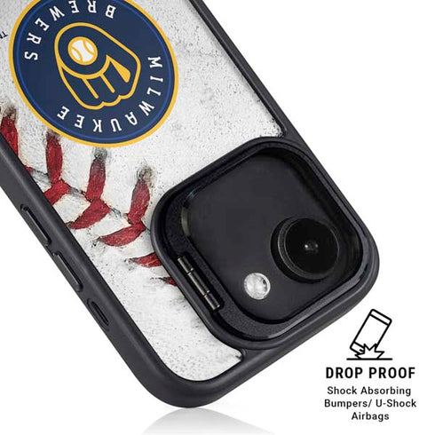 MLB Milwaukee Brewers Game Ball iPhone 16e Kickstand Case