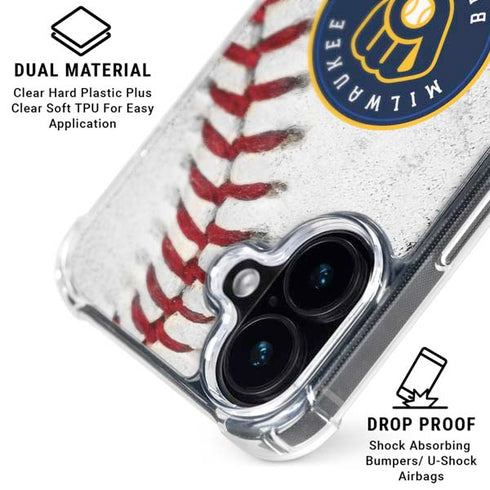 MLB Milwaukee Brewers Game Ball iPhone 17 Clear Case