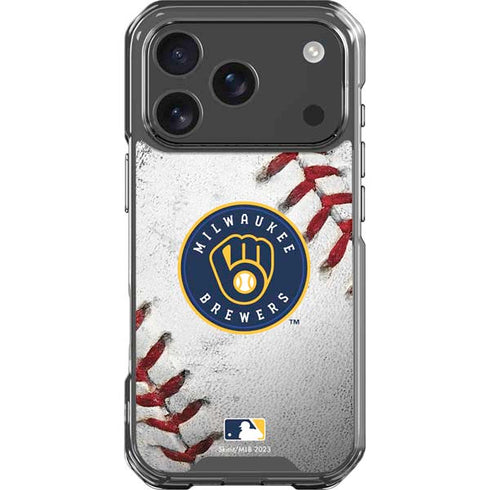MLB Milwaukee Brewers Game Ball iPhone 18 Pro Clear Case