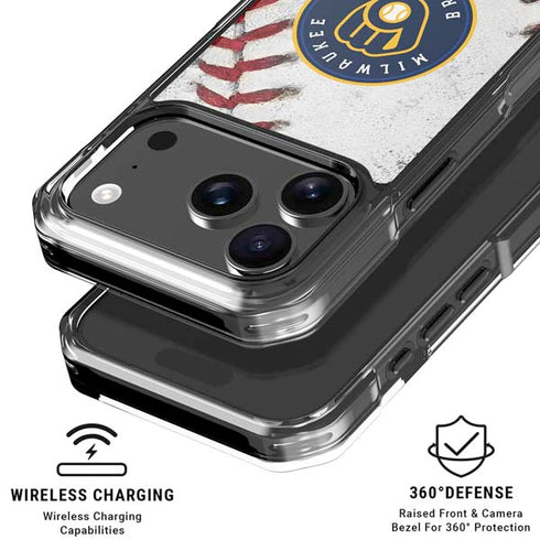 MLB Milwaukee Brewers Game Ball iPhone 18 Pro Clear Case