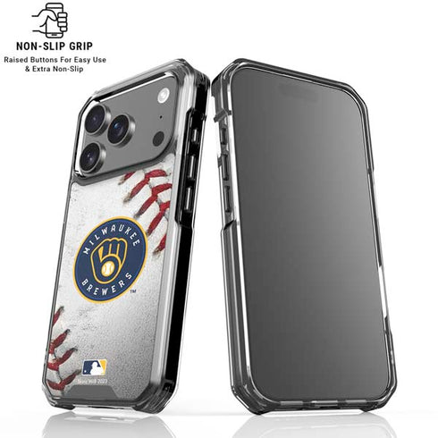 MLB Milwaukee Brewers Game Ball iPhone 18 Pro Clear Case