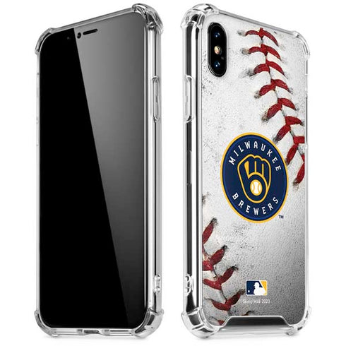 MLB Milwaukee Brewers Game Ball iPhone X/XS Clear Case