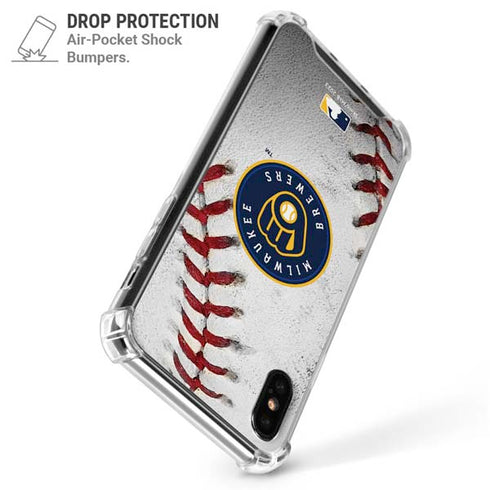 MLB Milwaukee Brewers Game Ball iPhone X/XS Clear Case