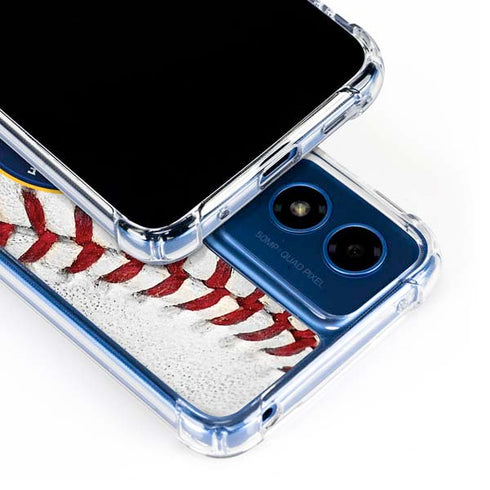 MLB Milwaukee Brewers Game Ball Moto G 5G (2024) Clear Case