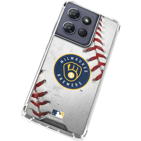 MLB Milwaukee Brewers Game Ball Moto G Power 5G (2025) Clear Case