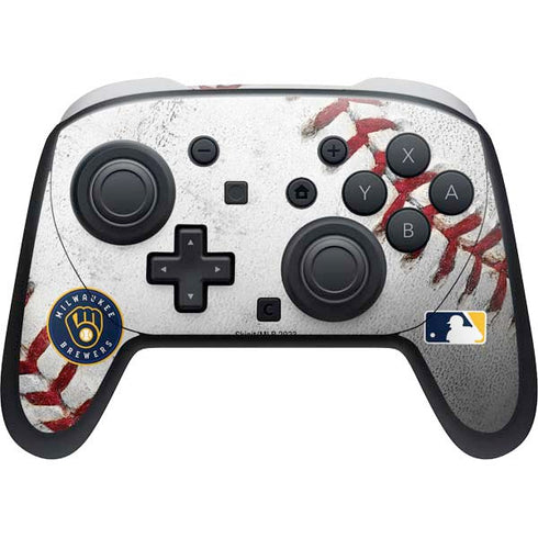 MLB Milwaukee Brewers Game Ball Nintendo Switch 2 (2025) Pro Controller Skin