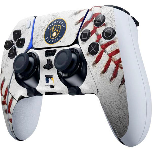 MLB Milwaukee Brewers Game Ball PS5 DualSense Edge Pro Controller Skin