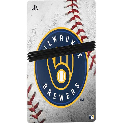 MLB Milwaukee Brewers Game Ball PS5 Pro Console Skin