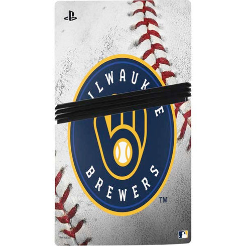 MLB Milwaukee Brewers Game Ball PS5 Pro Disk Console Skin
