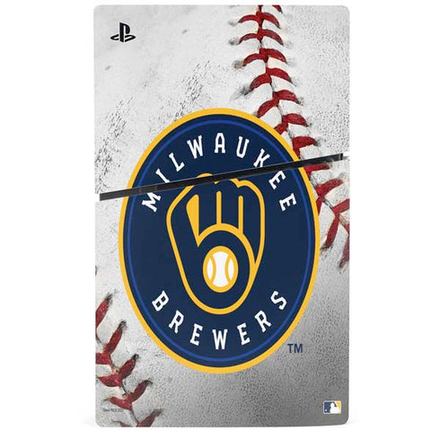 MLB Milwaukee Brewers Game Ball PS5 Slim Digital Edition Console Skin