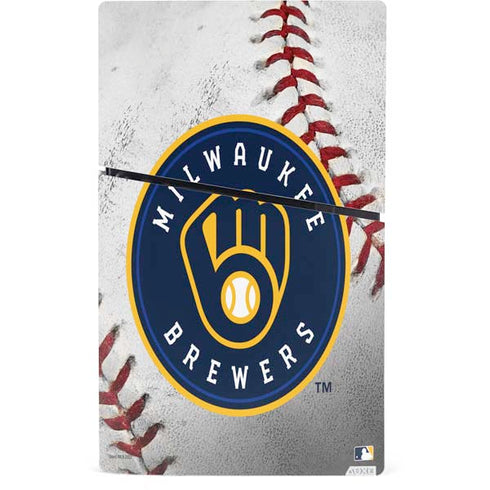 MLB Milwaukee Brewers Game Ball PS5 Slim Digital Edition Console Skin