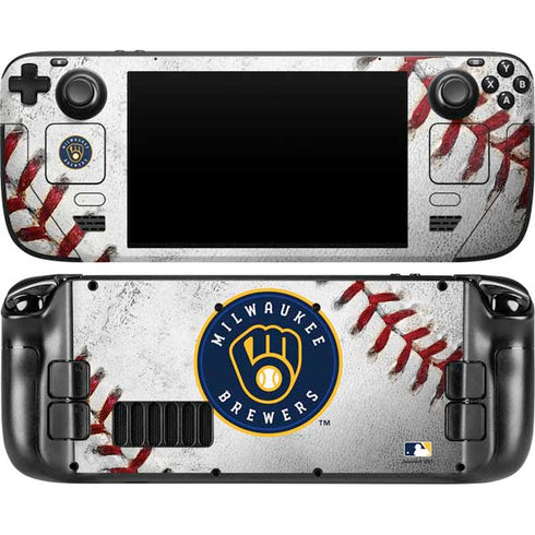 MLB Milwaukee Brewers Game Ball Steam Deck Handheld Gaming Computer OLED Skin