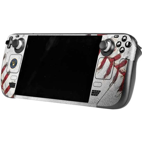 MLB Milwaukee Brewers Game Ball Steam Deck Handheld Gaming Computer OLED Skin