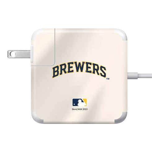 MLB Milwaukee Brewers Home Jersey 85W Power Adapter (15 and 17 inch MacBook Pro Charger) Skin