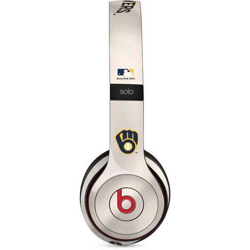 MLB Milwaukee Brewers Home Jersey Beats Solo 3 Wireless Skin