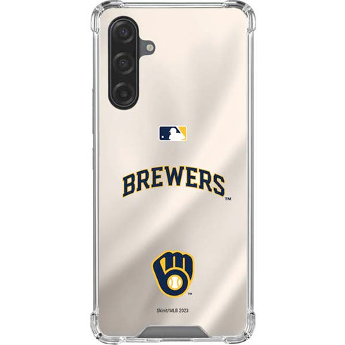 MLB Milwaukee Brewers Home Jersey Galaxy A17 Clear Case