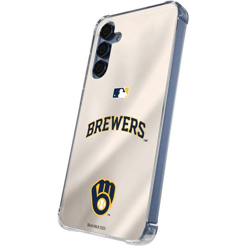 MLB Milwaukee Brewers Home Jersey Galaxy A55 5G Clear Case